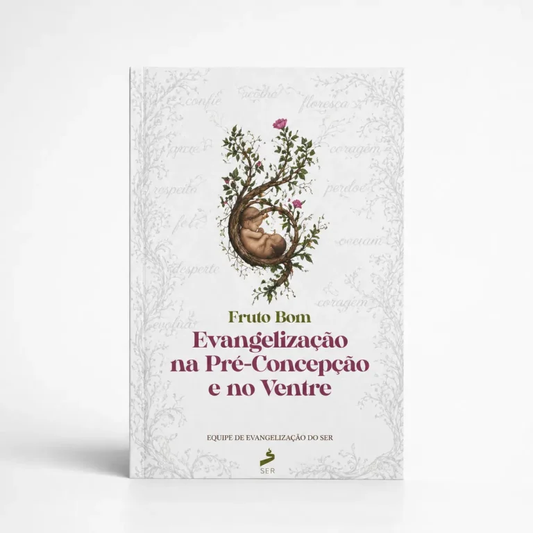 Capa do livro Fruto Bom — Evangelização na Pré-Concepção e no Ventre, da Equipe de Evangelização do SER