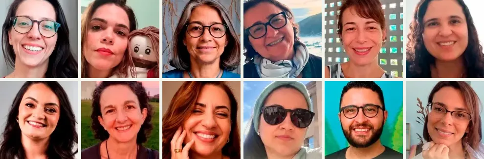 Os doze rostos da Equipe de Evangelização do 8º VIRaSER